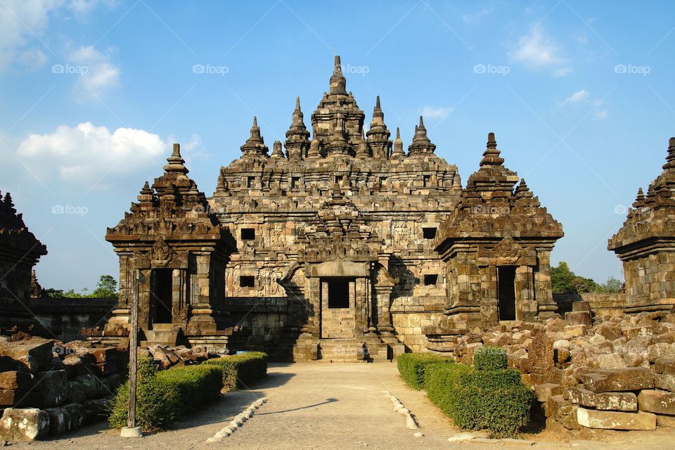 front gate of plaosan temple, one of some archaelogical site in Jogjakarta, Indonesia