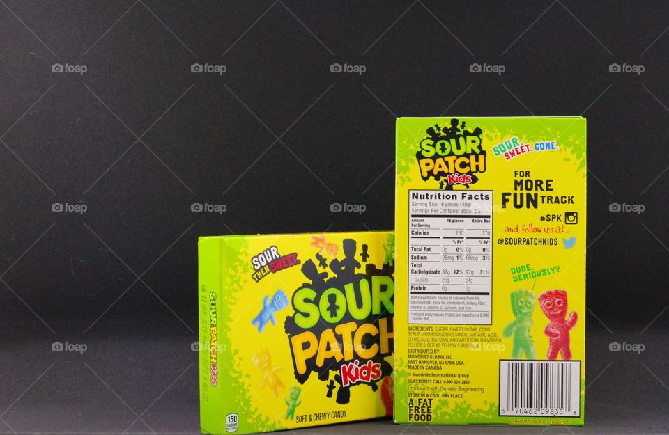 Product display of Sour Patch Kids candy