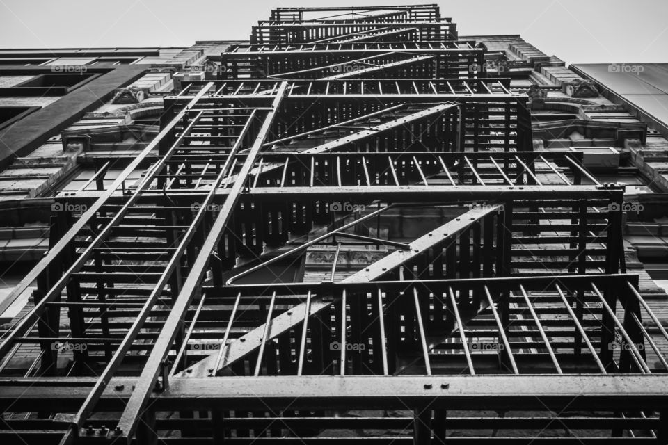 Fire escape of a New York building 