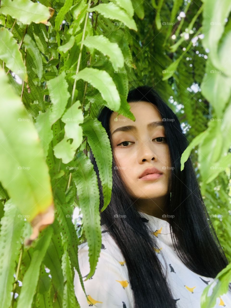 Portrait myself in the garden