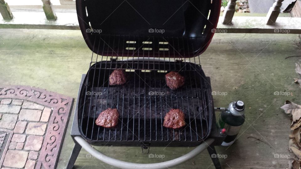 meat on grill