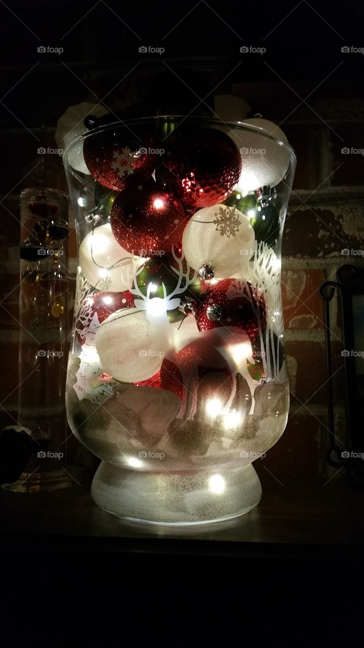 No Person, Glass Items, Candle, Christmas, Decoration