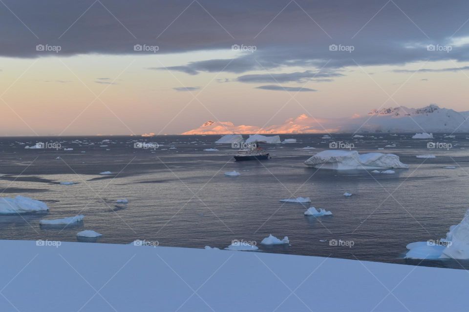 Sunset in Antarctica