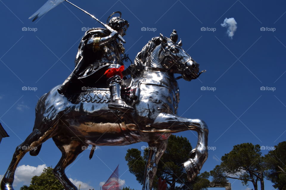 Statue of king on horse