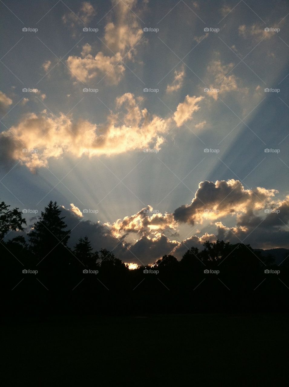 Smoky Mountain Sunset Rays