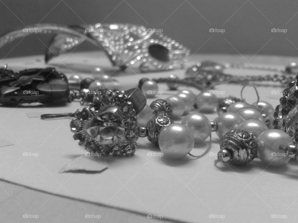 Jewellery. All the jewellery pieces in this photo are either broken or cannot be used, but look at how amazing the picture is :) 