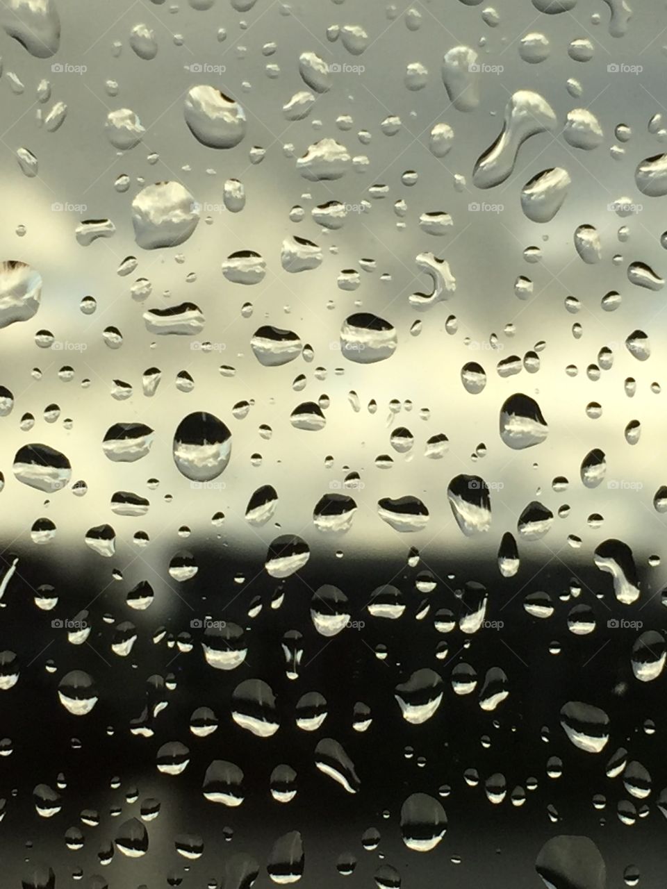 Raindrops on glass 