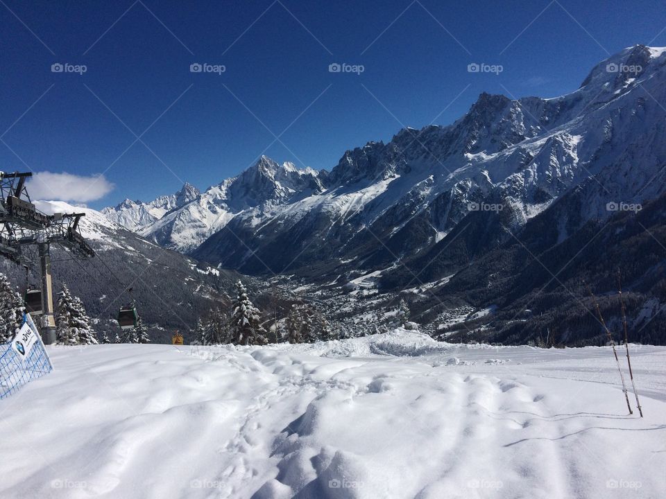 Ski Resort in the French Alps.