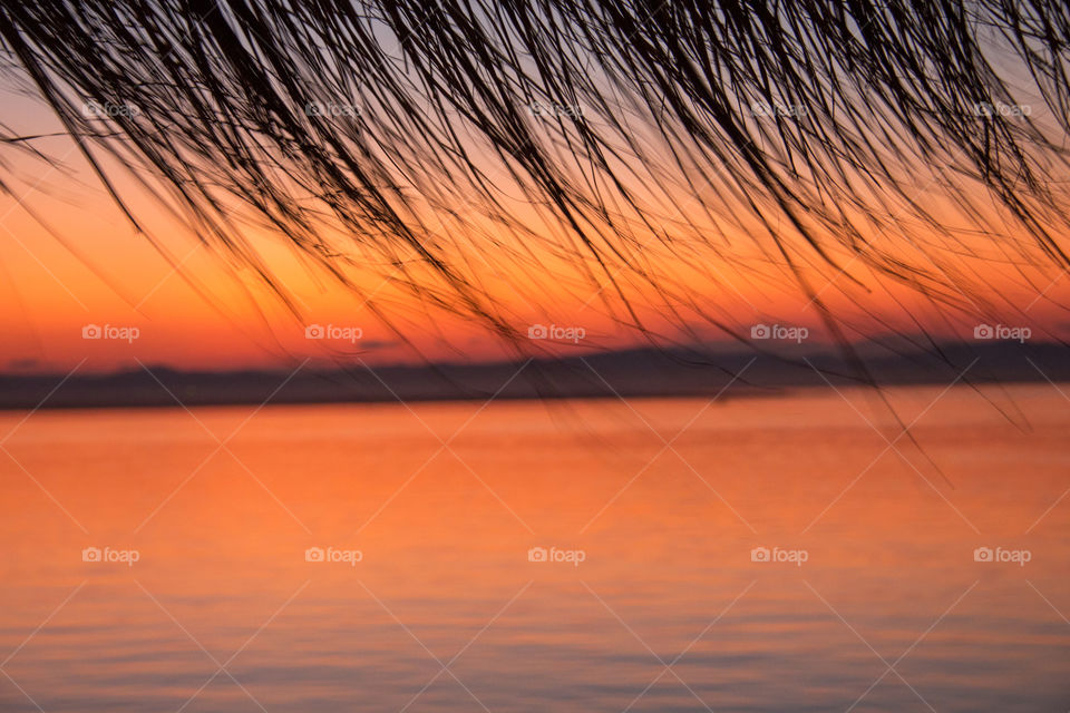 Sunset from the beach hut