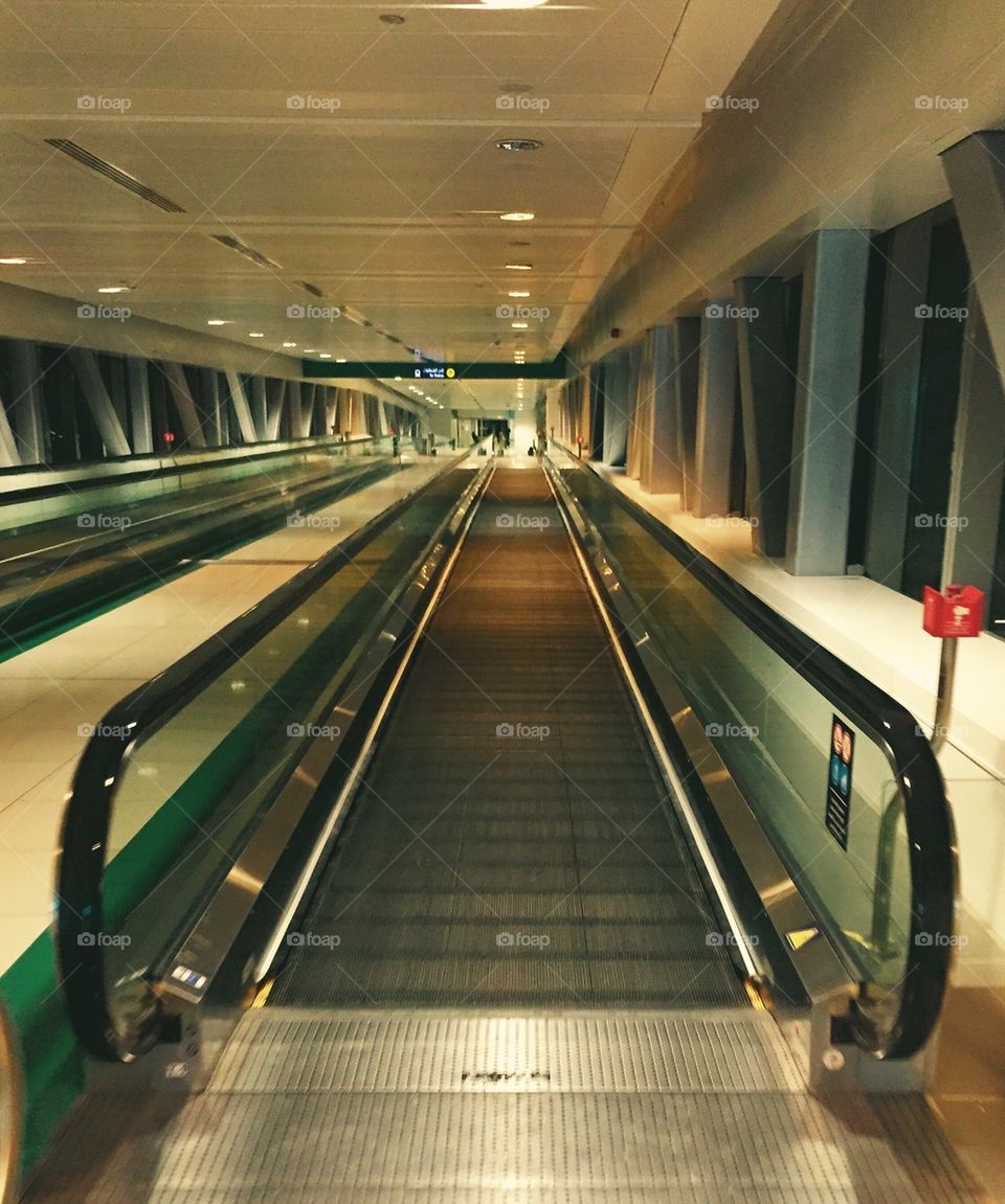 Dubai metro station travelator 