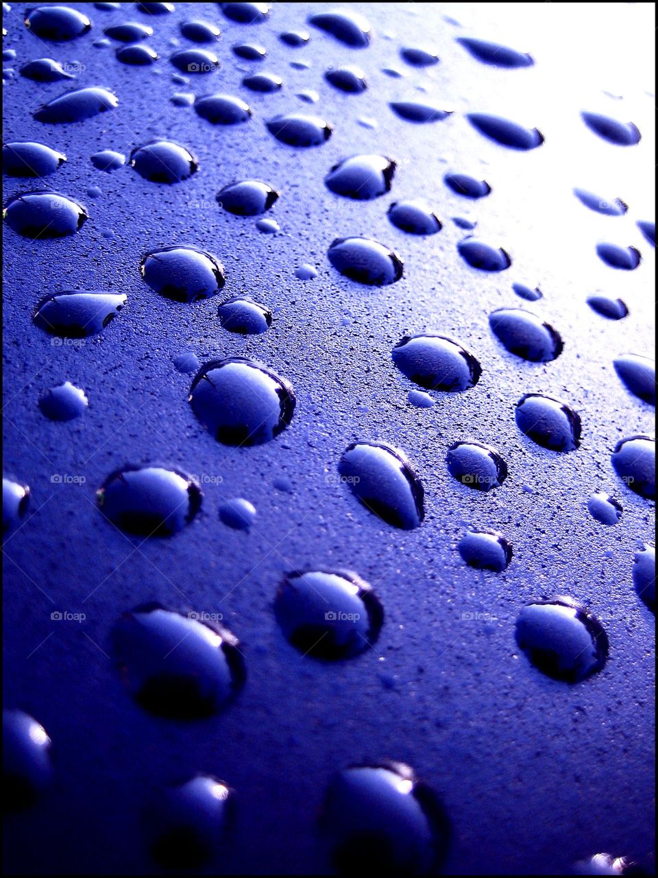Blue water droplets close up shoot colorful background summer feeling liquid bubbles macro picture
