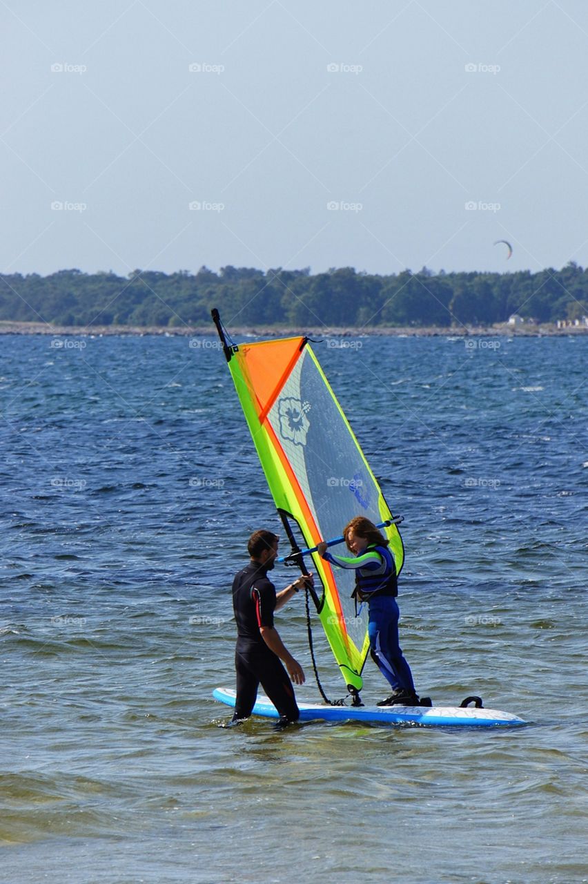 Learning windsurfing 