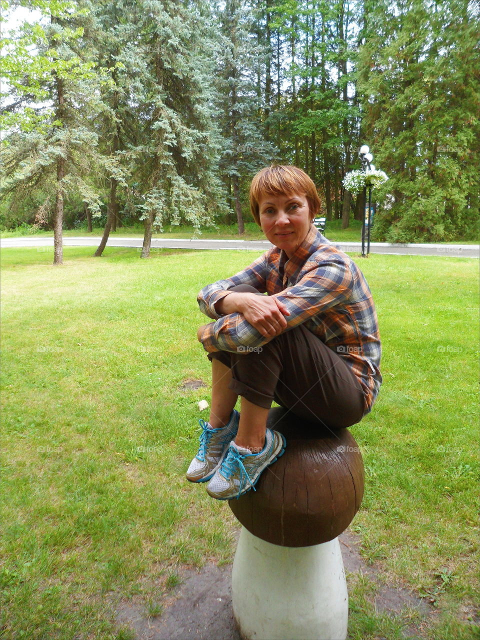 girl resting in the park