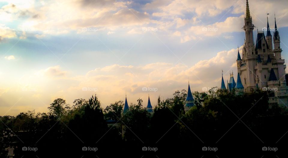 Dreams can come true...a dreamy landscape at the Magic Kingdom with Cinderella’s Castle. 