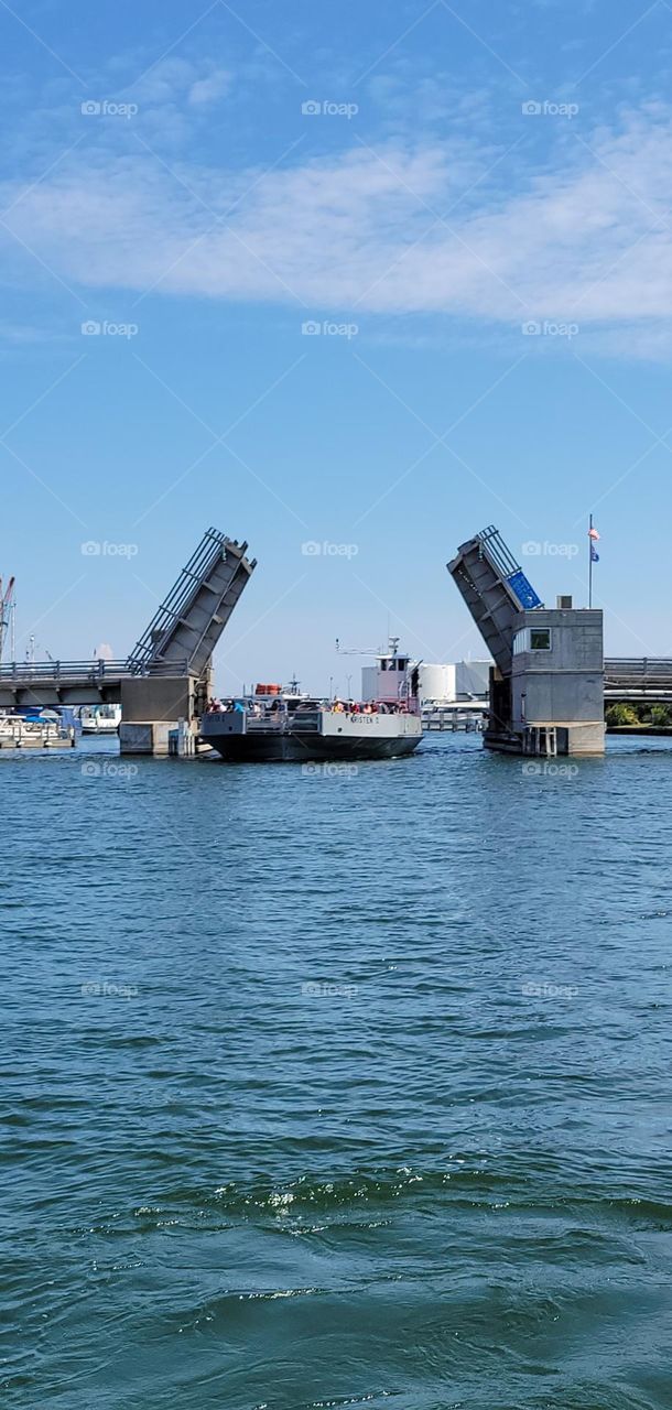 Cheboygan Drawbridge with Ferry