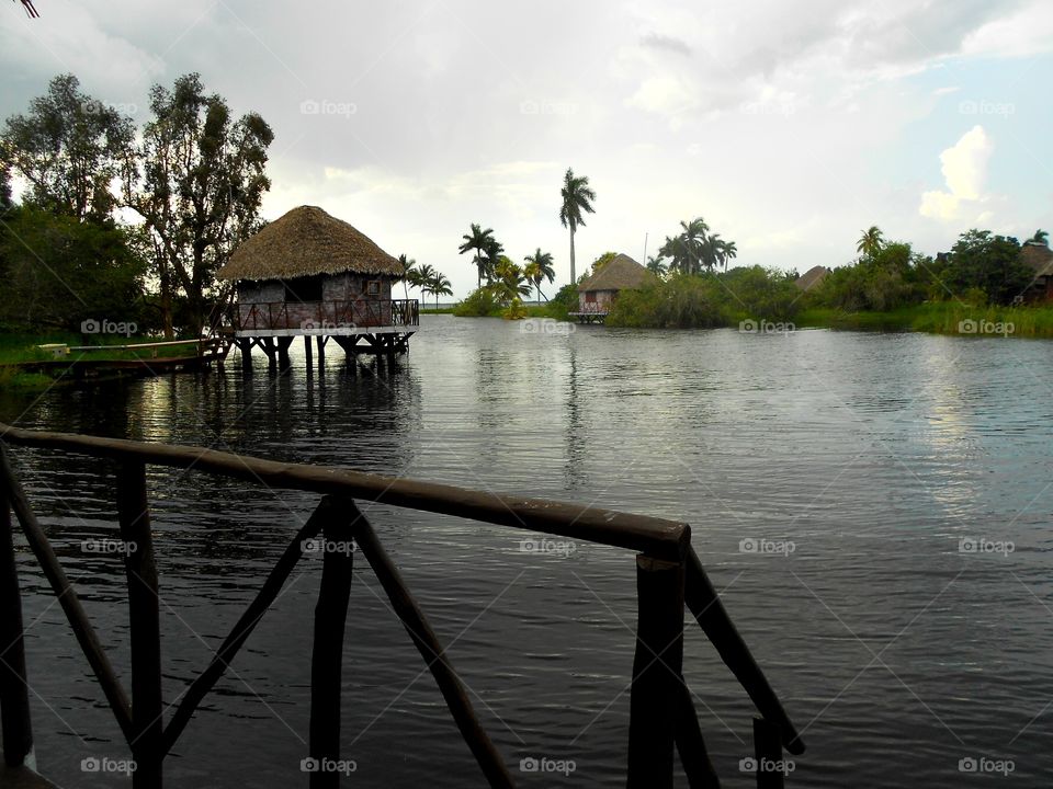 cabin on water