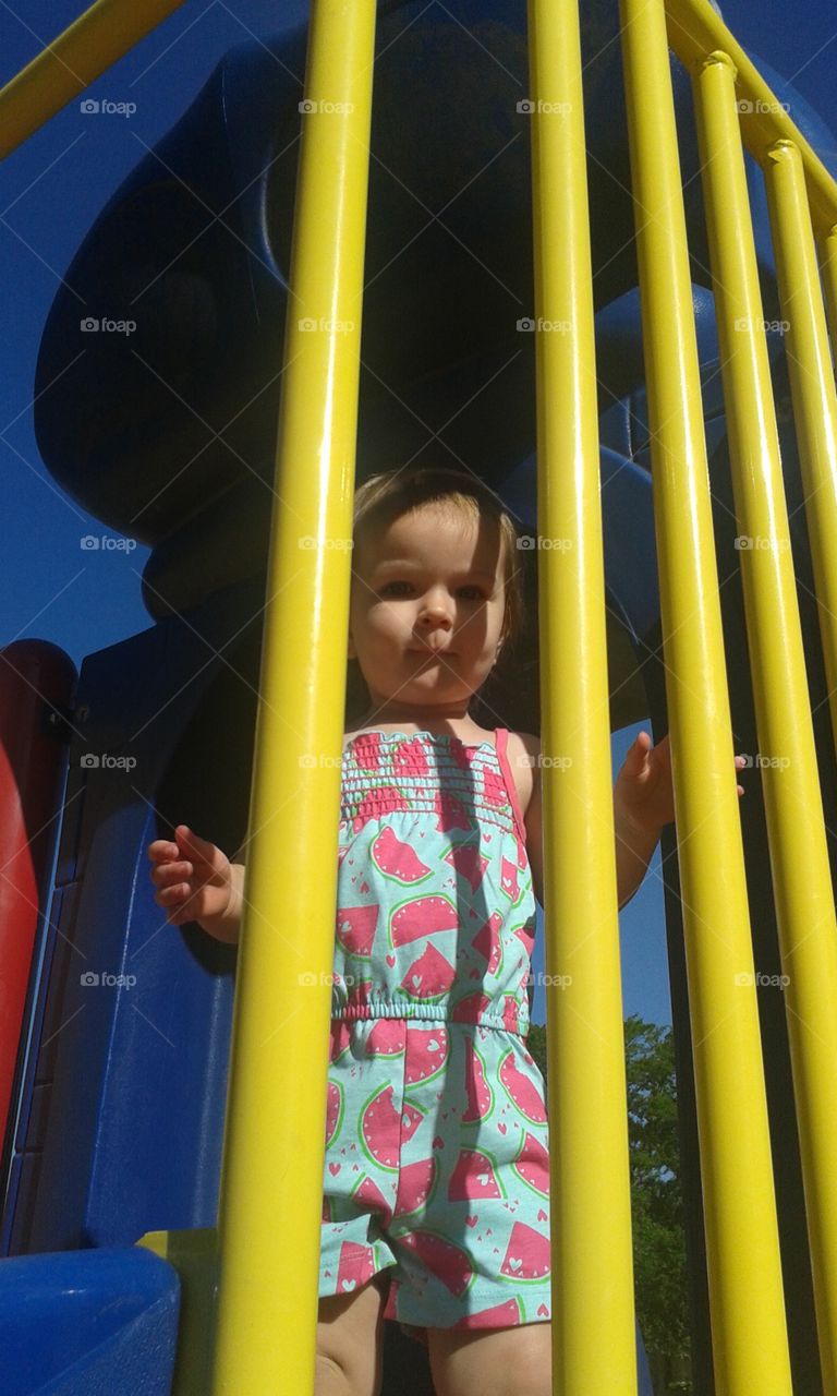 Baby Jail. Lol, playing on equipment at park.
