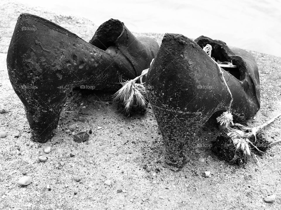 Shoes at the Danube in Budapest