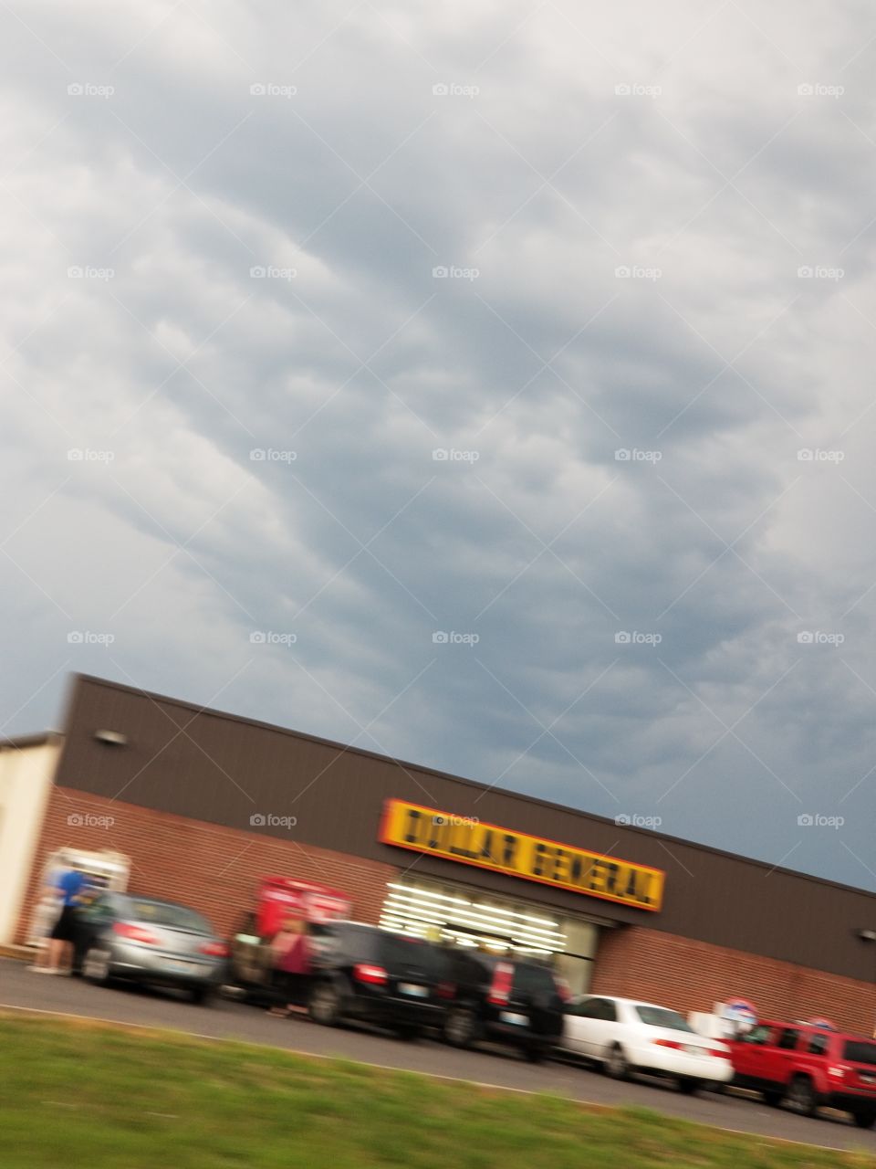 Clouds rolling over Dollar General