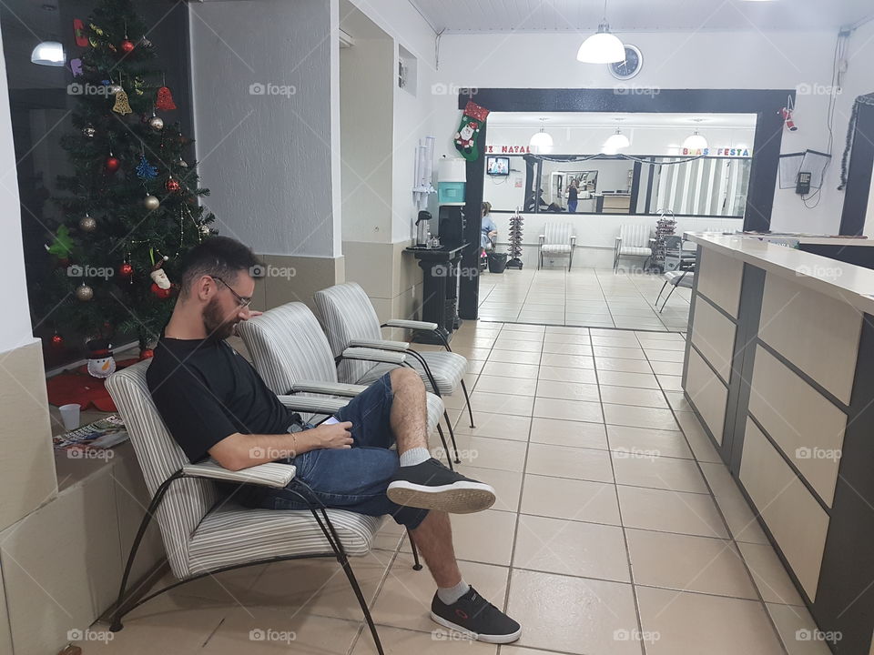 Estética e beleza.  Aguardando a vez.