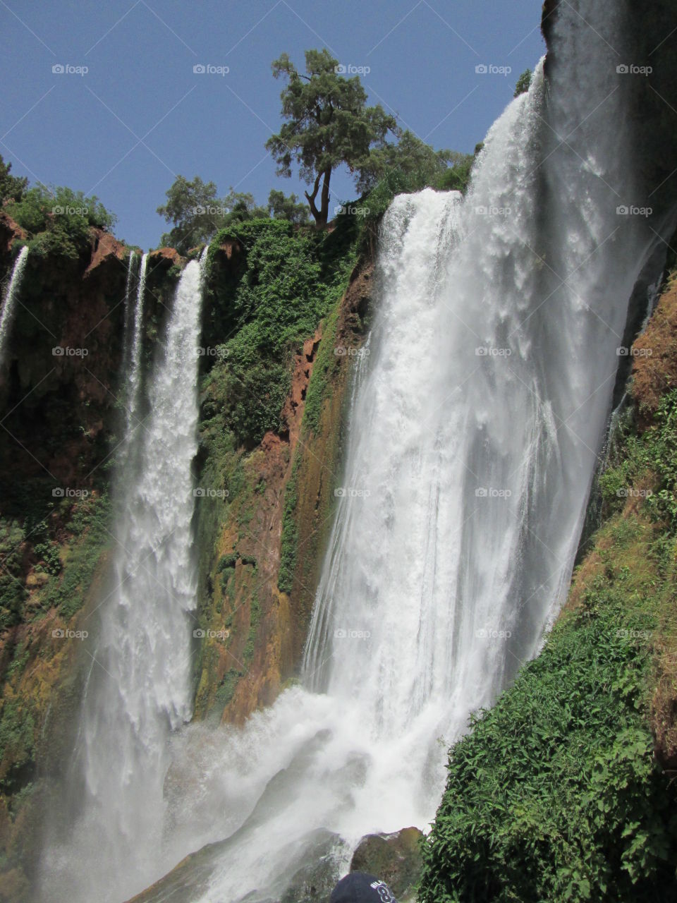 Scenic view of Ouzoud waterfall