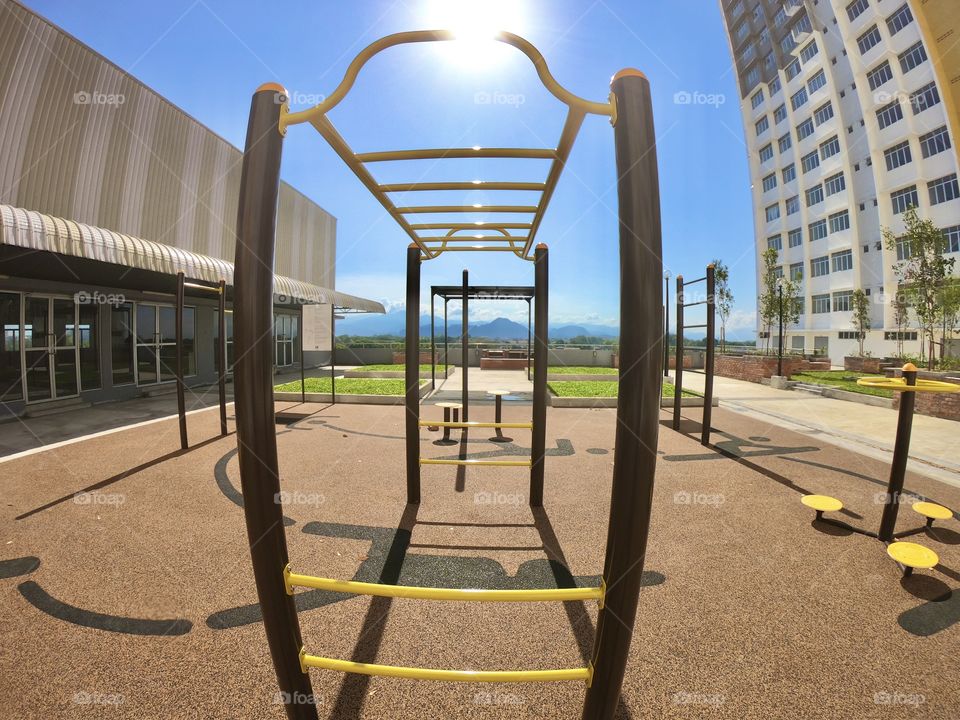 Adult Exercising Area in a playground 