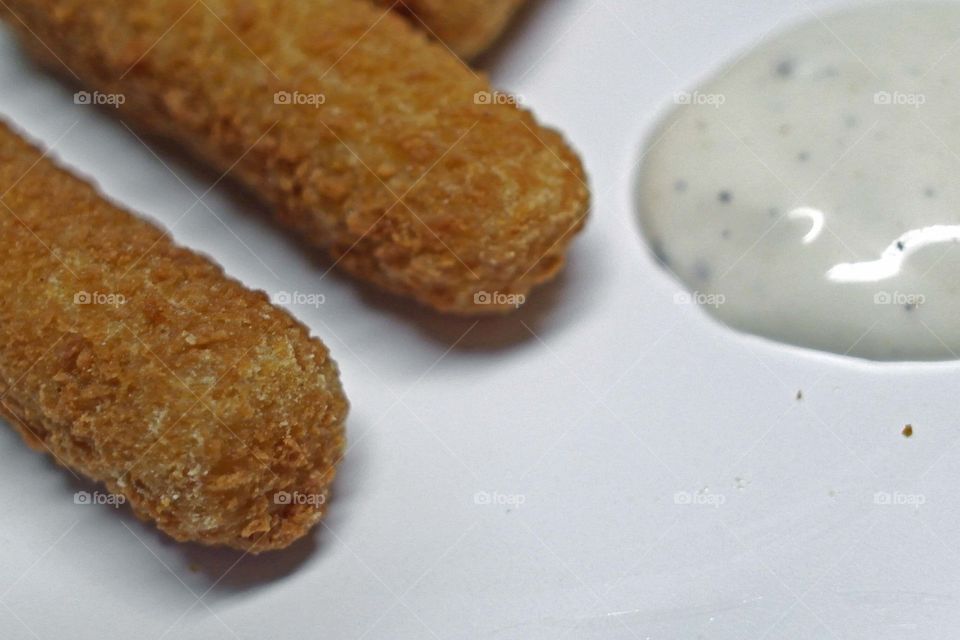 Fried cheese with ranch