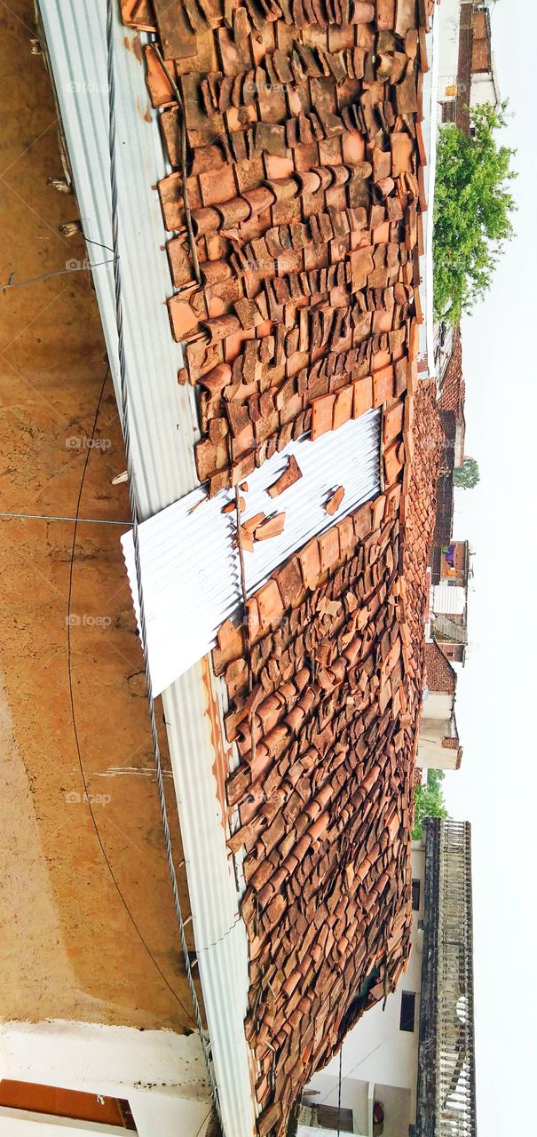 tile above the house view