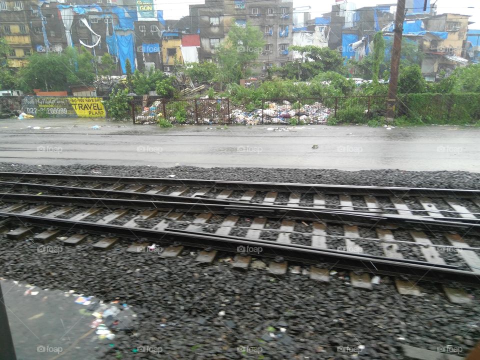 Mumbai city traveling fun but heavy rain