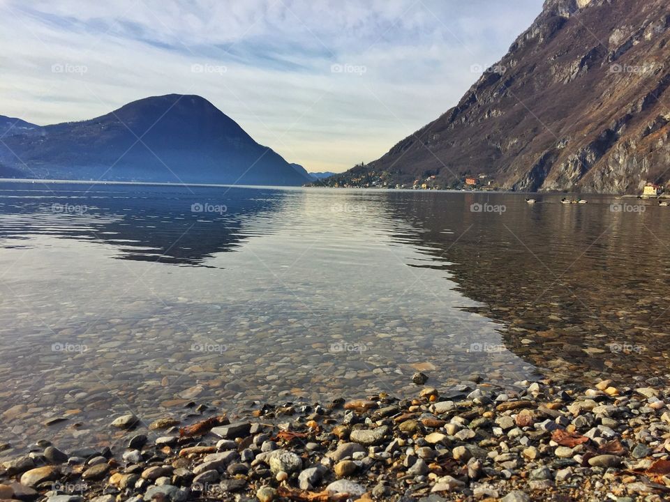 Lago Ceresio. Porlezza, Lombardia. Italy 