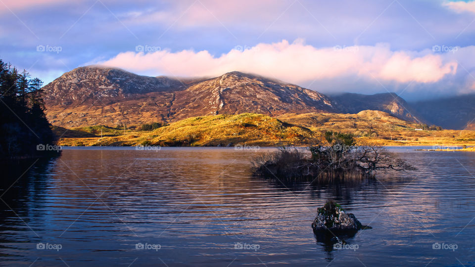 Lake and mountain at West of Ireland