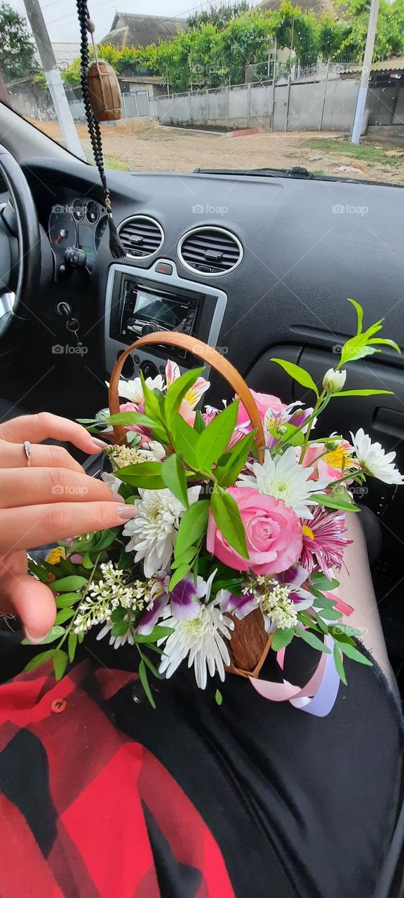 букет цветы корзинка с цветами подарок любовь к цветам любовь