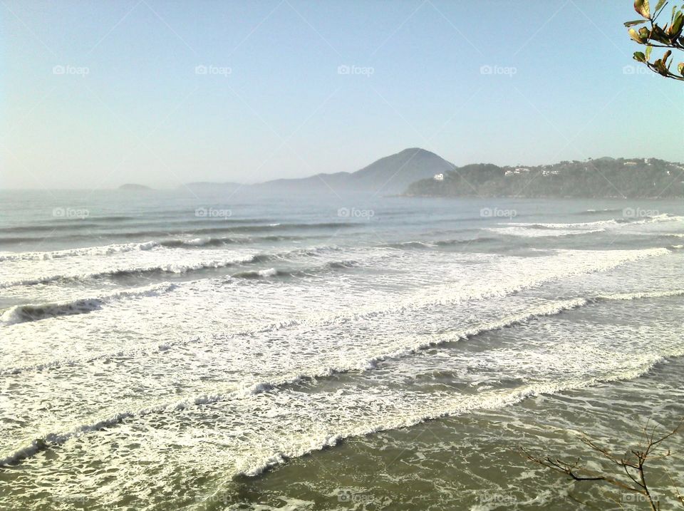 Scenic view of sea during sunrise