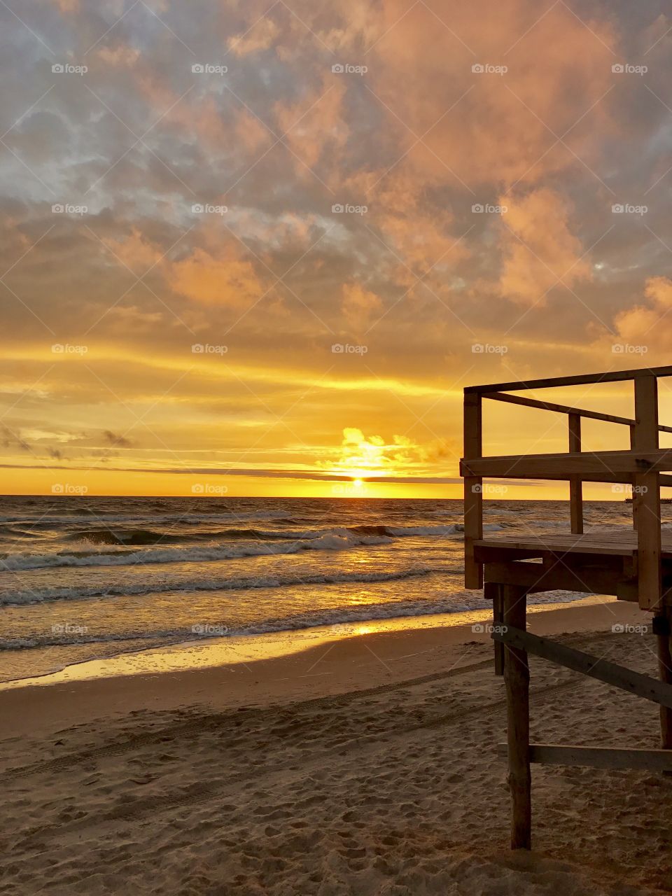 Sunset on the beach 