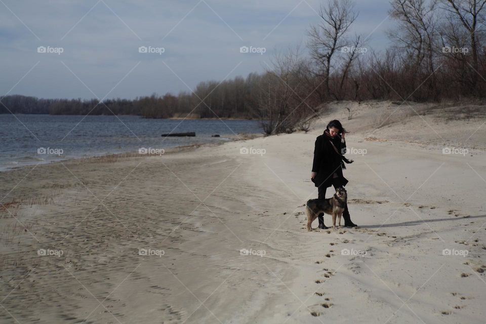 walking with dog