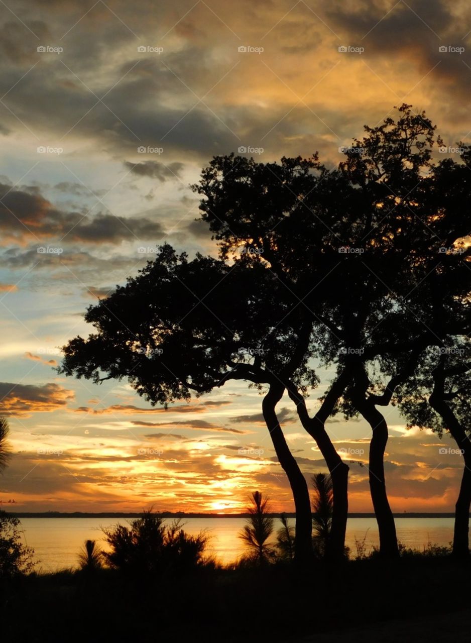 When the sun sets it creates blazing colors of pink, orange,burning reds purples, and golden yellows. One can only describe the sunset as incredibly beautiful.