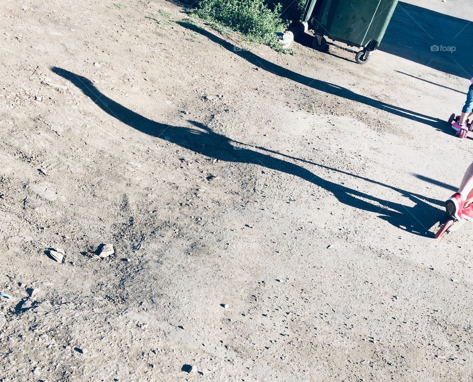 Shadow white black abstract scooter circle