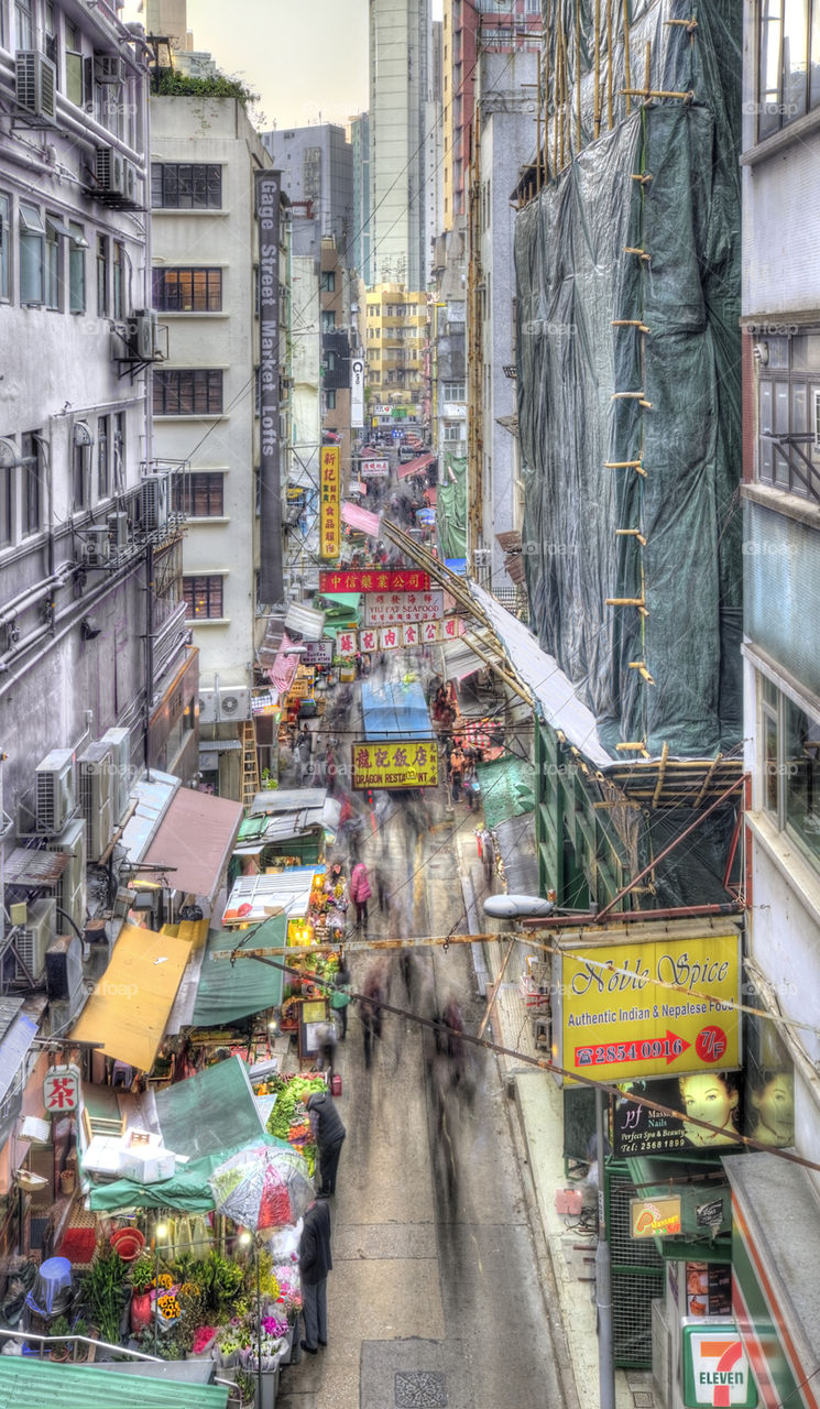 Gage street market . Daily Market on Gage St, Hong Kong 