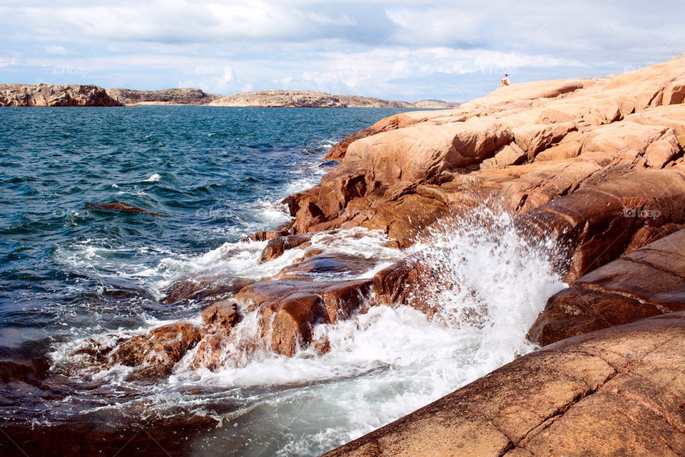 Seaside cliffs in the Swedish westcoast
