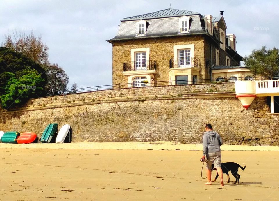 Spring walk with your dog