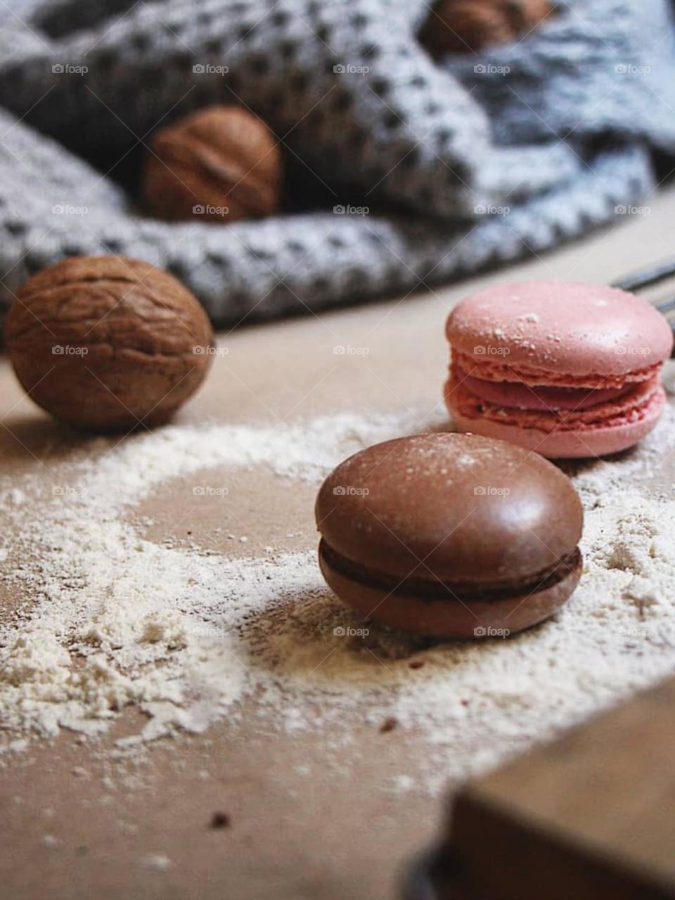 Chocolate Macaron and Strawberry Macaron.. My favorite ones