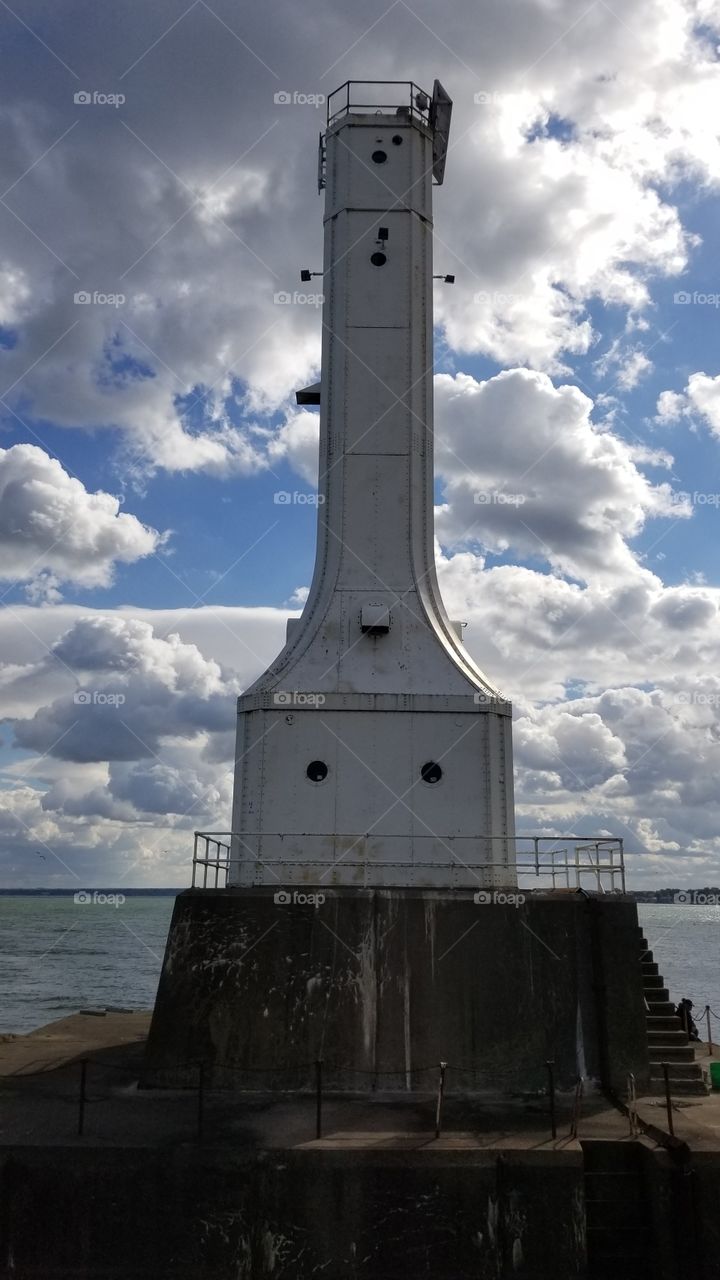 Clouds at a lighthouse in Ohio