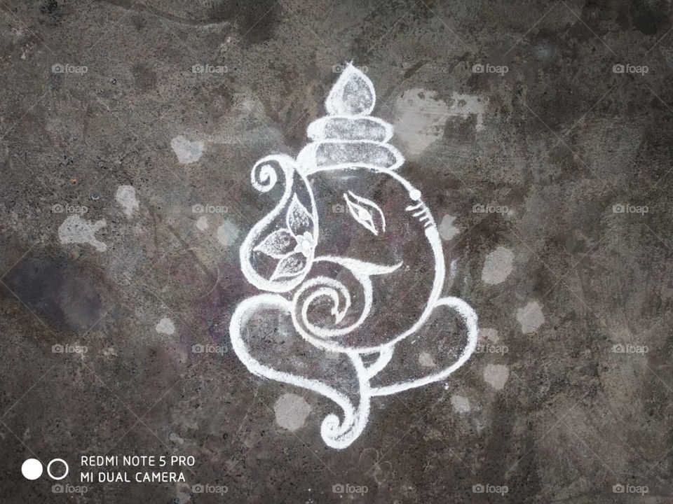 Lord Ganesh # Beautiful hand art # Tamil Nadu 😍😊