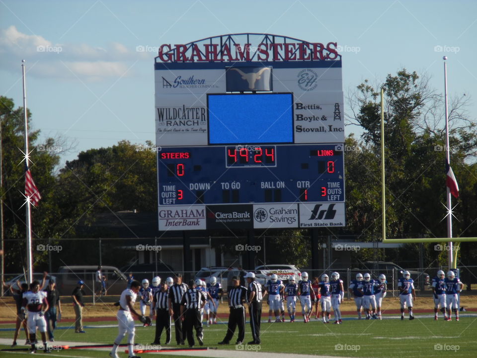 football season. This is a picture of the scoreboard at Graham high school. 👣 🚶 🏃 🔥 💨