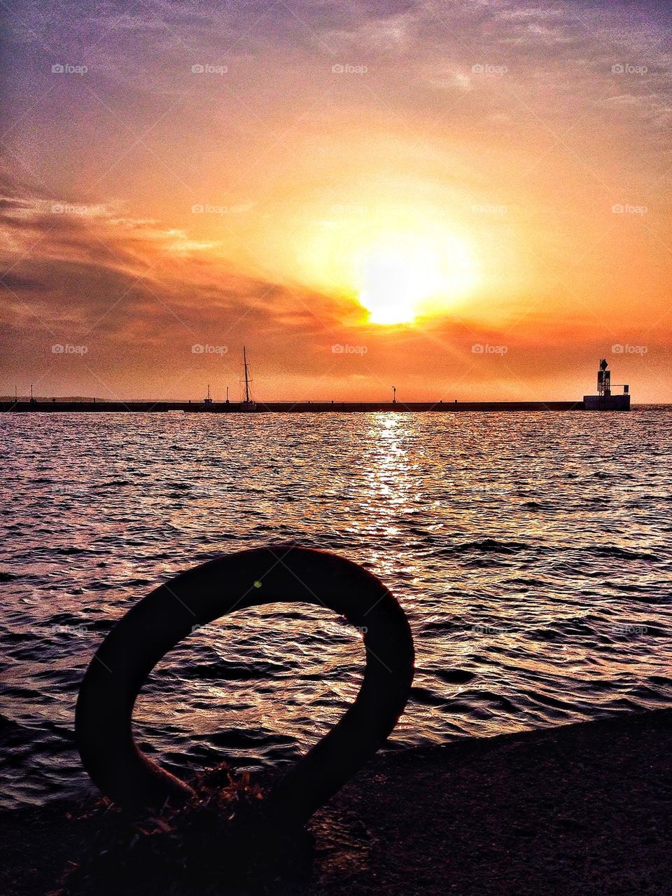 Iron ring on pier