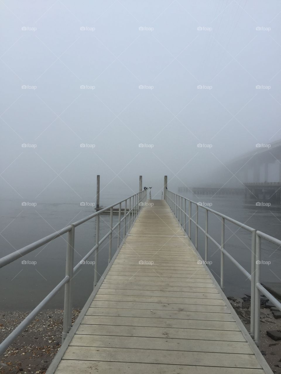 Pier in the fog