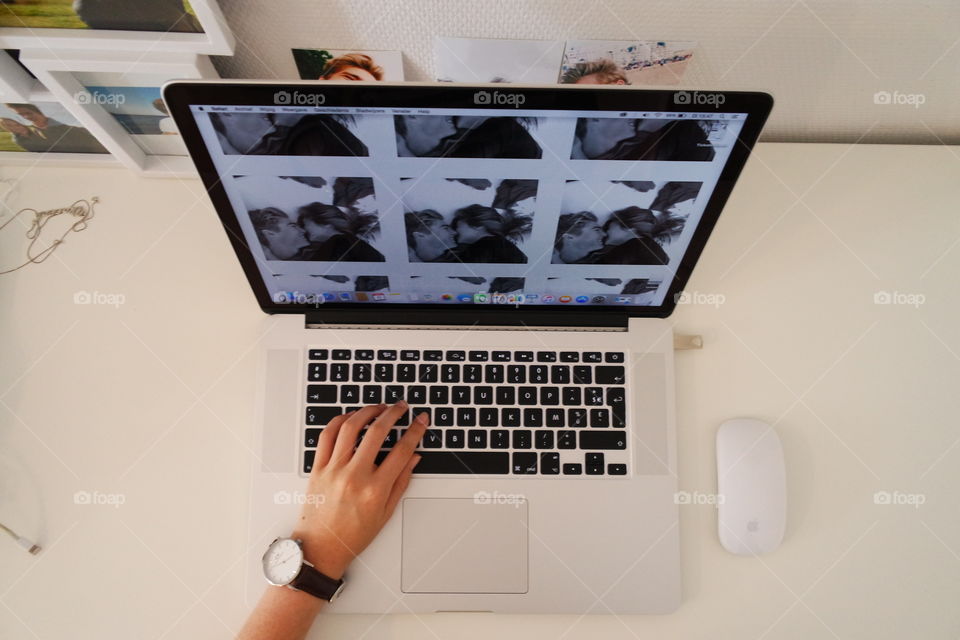 On this Photo, you can see my white desk. As laptop, I use a MacBook pro 15 inch, because I am a Multi Media Production Student.