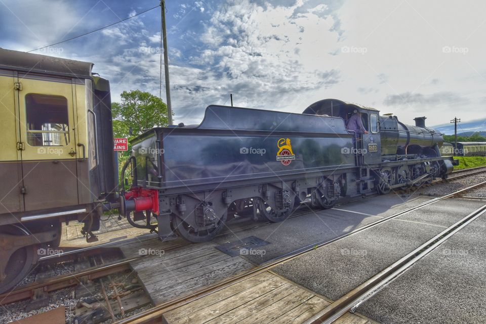 Train. Vintage steam train 