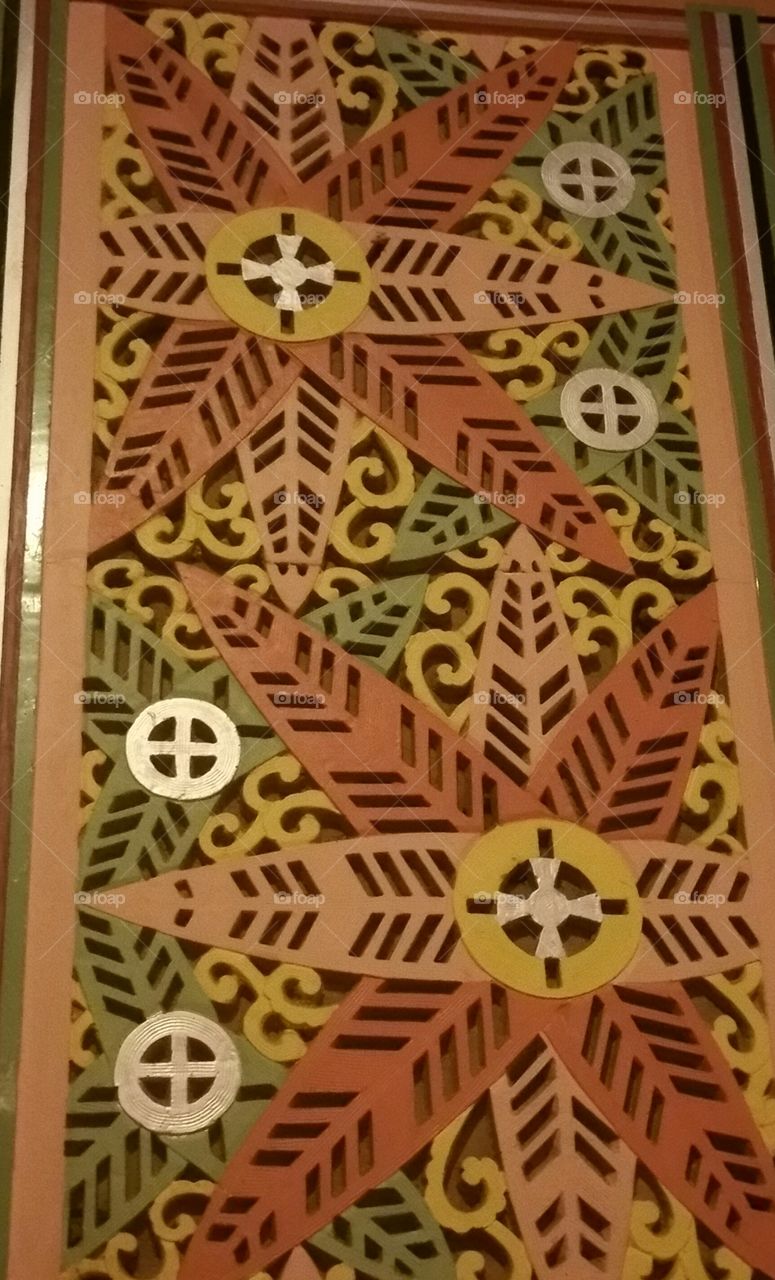 Design on Wall. At an old movie theatre