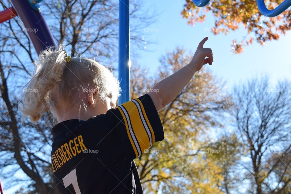 Girl supporting team